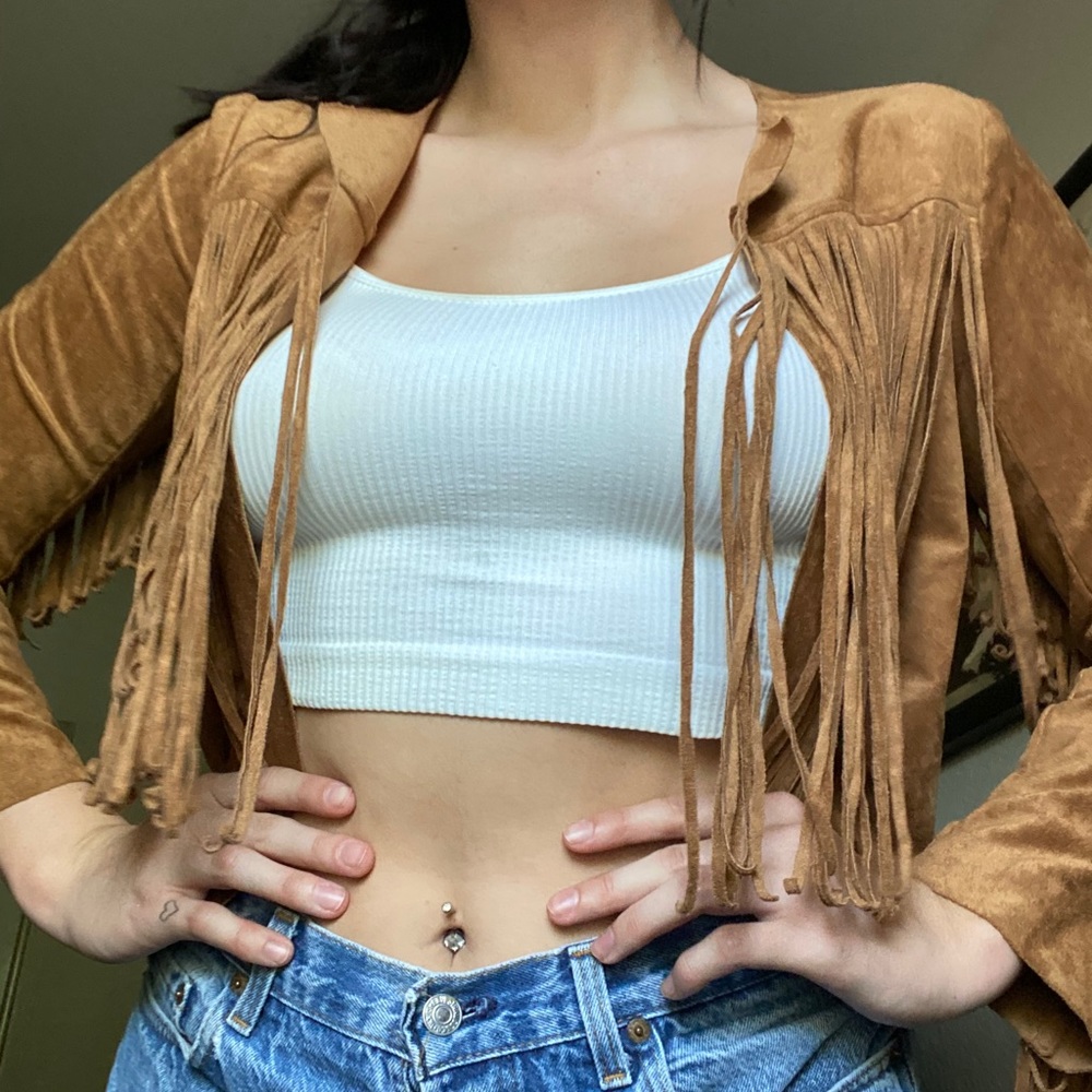Vintage suede tassel jacket